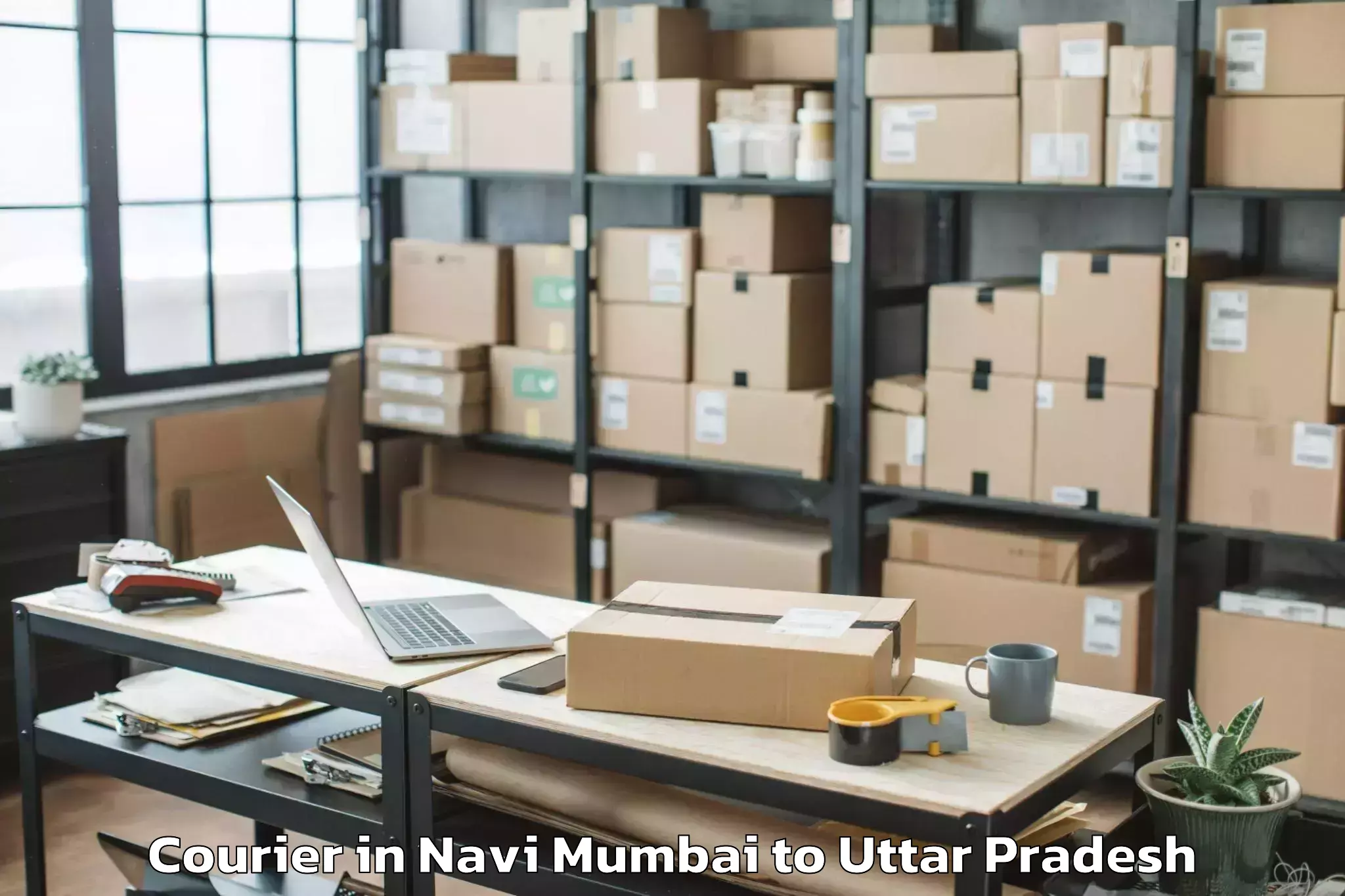 Top Navi Mumbai to Kaimganj Courier Available